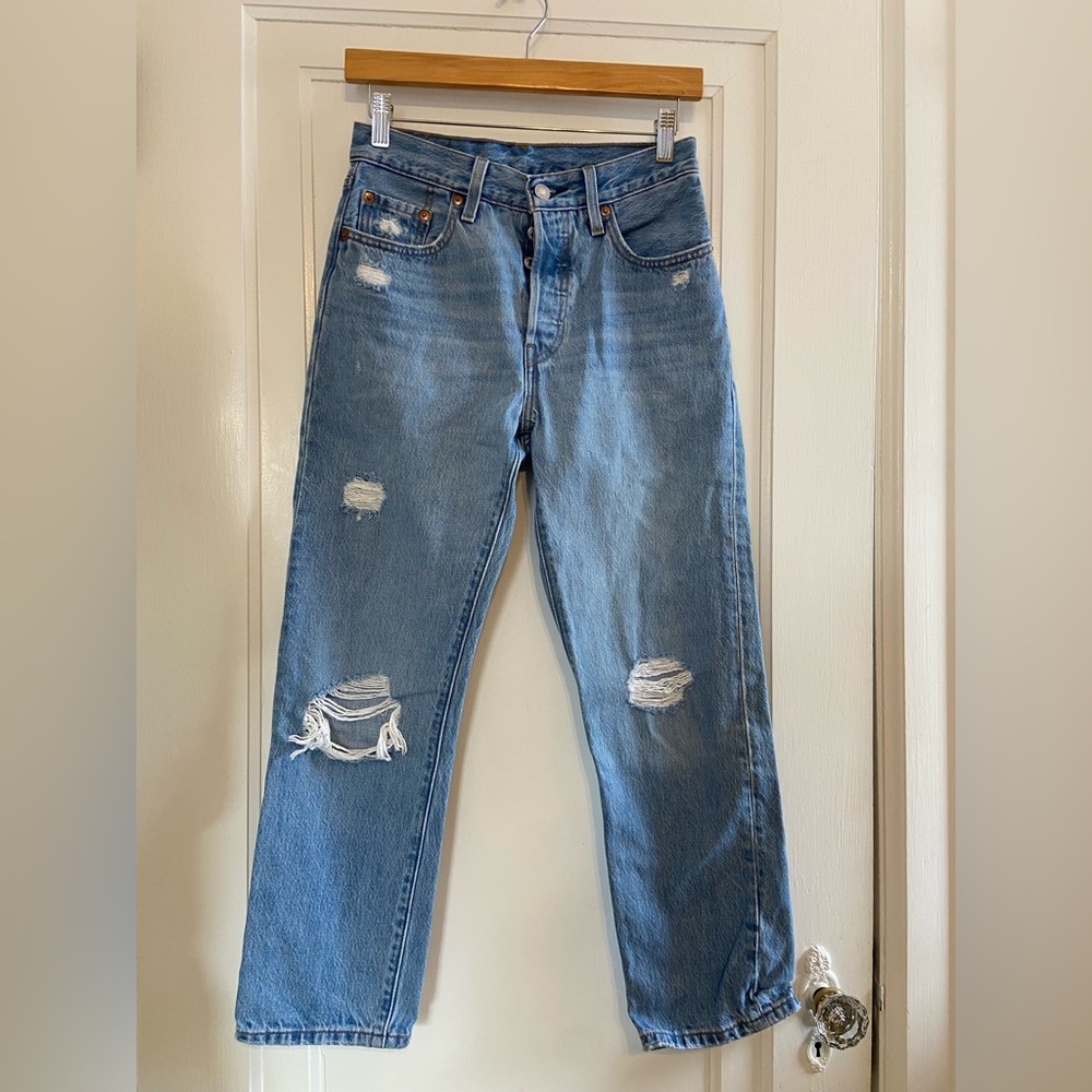 Levi’s 501 distressed straight leg jeans - Picture 2 of 4